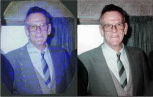 Taking a damaged photo I can remove marks and stains, scatches, fix faded areas, and restore colour